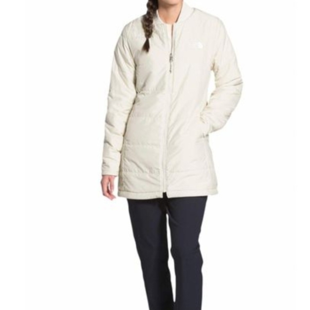 The NorthFace Womens Reversible Insulated Heatseeker Khaki Jacket Size Small NWT - Picture 2 of 16